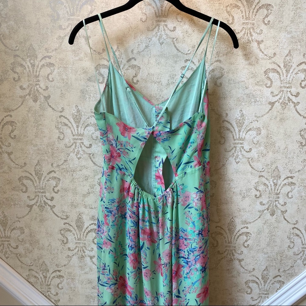 Urban Outfitters Sea foam Floral Maxi Slip Dress L - Picture 5 of 5